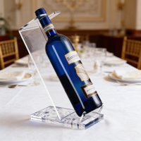 Support à vin moderne de luxe en acrylique transparent, présentoir à vin rouge, décoration de table Judaica, pour les repas festifs du Shabbat juif
