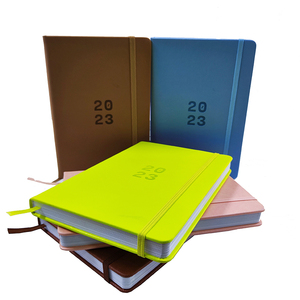 custom silk ribbon bookmark pu leather hardcover eco notebooks