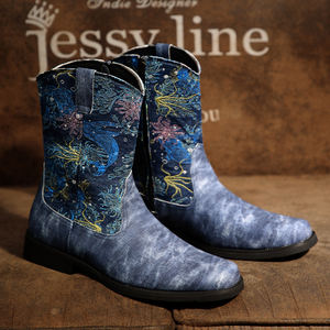 Bottes de cowboy occidentales tendance et populaires pour femmes, bottes de cowboy élégantes de bonne qualité pour hommes, bottines originales pour hommes - Product Image 5