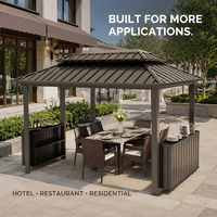 Pergola moderne en aluminium Bld Electric imperméable 12x12 avec toit à lames orientables automatiques et options de personnalisation pour les revendeurs