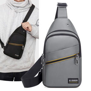 Bolso cruzado a la moda para hombre, bolso pequeño de tela Oxford impermeable para el pecho, para el día a día, viajes, gris, negro, azul, verde - Product Image 1