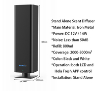 Nouveau Design Hôtel Lobby Fer Métal Stand Alone LCD Diffuseur De Parfum Grande Recharge 800ML Aroma Diffuseur D'huiles Essentielles