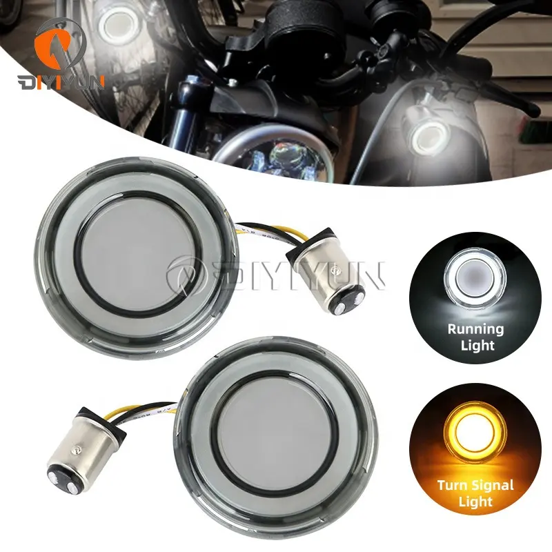 ไฟ LED สัญญาณเลี้ยวสไตล์รถจักรยานยนต์,ชุดไฟเลี้ยวหน้า1157สำหรับ Harley Sportster 883 1200 XL1200