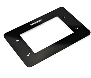 Panneau de lecteur de carte d'accès en acrylique noir personnalisé avec fenêtre d'affichage et trous pour LED - Product Image 5