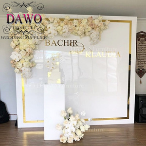 High Quality Acrylic Vintage Wedding <strong>Gold</strong> <strong>Backdrop</strong> - Product Image 2