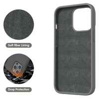 Coque de protection antichoc en silicone souple liquide avec logo couleur personnalisé d'origine pour iPhone 15 14 11 12 13 Pro Max coque de téléphone