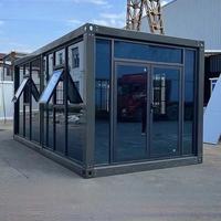 Maison conteneur préfabriquée en acier ignifuge et résistante à la chaleur de 20 pieds pour salle de bain, utilisation résidentielle temporaire en kit