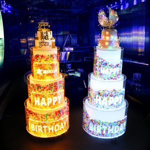 LED Cake Cart Colorful <b>Remote</b> Control Multifunctional <b>Switch</b> Panel Birthday Party Decoration Commercial Venues - Product Image 3