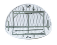 Table ronde pliante de 180 cm, pieds pliables robustes pour événements, mariages, banquets