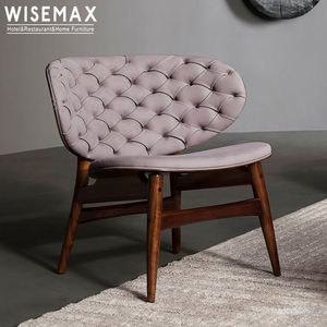 WISEMAX FURNITURE Silla moderna de salón para ocio, cómodas patas de madera y PU, silla <span class=keywords><strong>Dalma</strong></span> relajante, sillas de cuero para hotel - Product Image 3