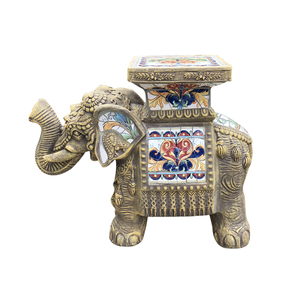 Adorno de Jardín de Elefante en Mosaico de Porcelana de Colores, Decoración Animal para Patio y Paisaje - Product Image 4