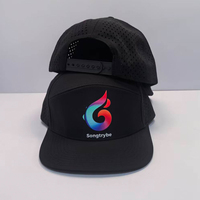 Polyester Sport Plain Waterproof Custom Golf Hole Structure Hats Snapback Hat Flat Brim Perforated Baseball Cap