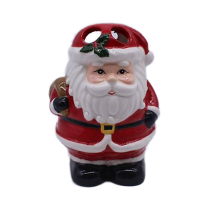 Salière et poivrière en céramique peinte à la main élégante du <span class=keywords><strong>père</strong></span> <span class=keywords><strong>Noël</strong></span> Décorations de <span class=keywords><strong>Noël</strong></span> Outil pour herbes et épices - Product Image 3