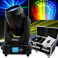Luz Móvil de Cabeza de 380W, Luces de Haz, Iluminación para Escenario, Luces de Discoteca, Luces DMX, Luces Móviles para DJ, 14 Colores, 13 Gobos