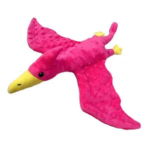 Brinquedo para cachorro de pelúcia com dragões, tecnologia de proteção contra mastigação - rosa quente, azul, laranja, pequeno, médio e grande