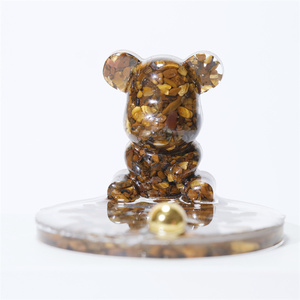 Soporte para teléfono móvil, <span class=keywords><strong>gemas</strong></span> de piedra de resina, <span class=keywords><strong>gemas</strong></span> <span class=keywords><strong>cristalinas</strong></span>, accesorios para teléfono móvil, oso inteligente, escritorio - Product Image 4