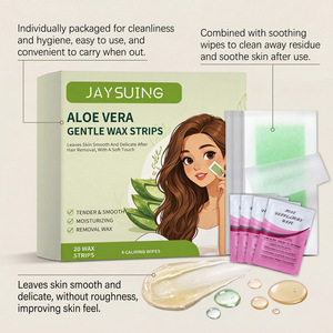 Jaysuing 20 <span class=keywords><strong>Strisce</strong></span> Depilatorie Delicate all'Aloe Vera, Idratanti e Lisciante per la Pelle - Product Image 5