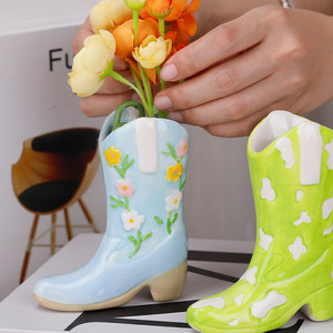 Reדקו אתחול יצירתי חדש בצורת אגרטל תפאורה הבית המודרני הבית קרמיקה ייחודי לאתחל קרמיקה אגרטל פרח קרמיקה עבור קישוט הבית - Product Image 5