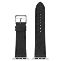Bracelets de montre personnalisés en cuir de vachette à grain fin français remplacement haut de gamme pour montres Apple montres générales