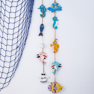 Mediterranean Style Dolphin And Fish String <b>Wall</b> Decorations For Home Restaurant Kindergarten <b>Decor</b> MDF Multi Piece Package - Product Image 3