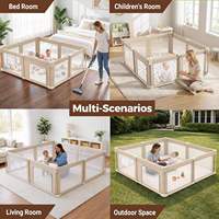 Parc de jeu pliable portable pour bébé avec fosse à balles, facile à ranger, parc de sécurité pour la maison et les voyages, certifié sécurité enfant