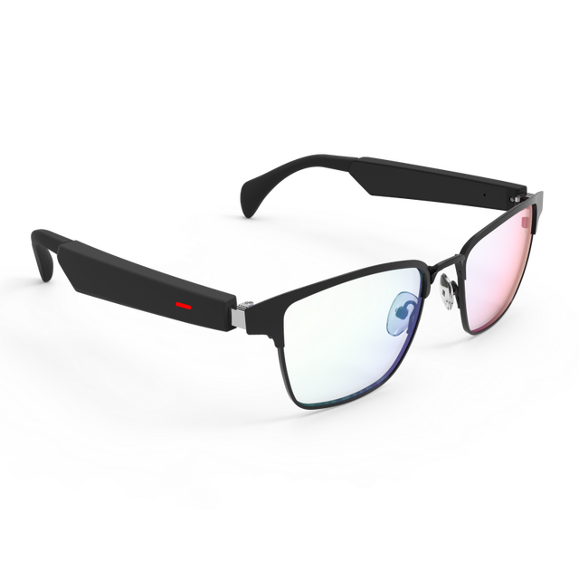 Bluetooth Smart Glasses Anti-Blue Light AI Translation Eyewear with Music Display Stereo Audio Prescription Frame Touch Control