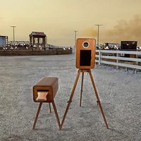 Nouveau photomaton iPad en bois 2025, style rétro, boîtier en bois, adapté aux iPad de 12,9 pouces, parfait pour les fêtes et les événements