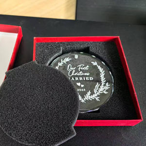 Lussuosi Ornamenti Natalizi in Vetro 2025 Mr & Mrs Primo Natale, Cristalli Appesi, Regali di Nozze, Cristalli Acchiappasole per Albero di Natale - Product Image 6