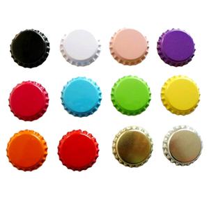 ฝาจีบขวดเบียร์สีดำทอง ขนาด 26 มม. ทำจากเหล็กวิลาด รับทำโลโก้ตามสั่ง ฝาขวดน้ำโซดา - Product Image 1