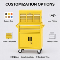 Armoire à outils mobile à 8 tiroirs OEM, en acier de 1,0 mm pour atelier de réparation automobile