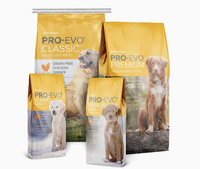 Sac d'emballage alimentaire en plastique pour animaux de compagnie, chien, chat, fond plat, fermeture éclair, transparent, en mylar