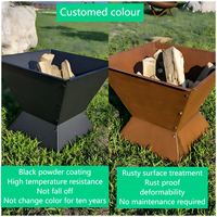 Brasero suspendu en acier Corten sur trépied pour feu de bois, pour extérieur, camping, jardin, vente en gros, OEM