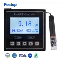 Transmitter Meter Layar Digital 4-20mA/RS485 Output Online Set Lengkap Dapat Disesuaikan PH-6800 Monitor Air Sensor PH/ORP
