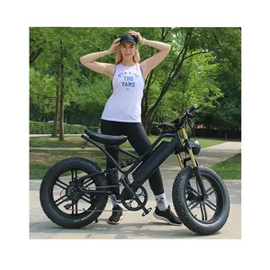 Bicicleta de Cross eléctrica de neumático ancho para adulto, bici con batería de 48v y 750w, para nieve, todoterreno, barata - Product Image 1