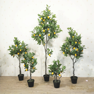 2024 Simulation plante d'intérieur avec des fruits avec Pot <span class=keywords><strong>citronnier</strong></span> décoration de la maison plante verte plateau plante Simulation arbre - Product Image 2