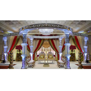 Akshar ผ้าคริสตัล Mandap สำหรับงานแต่งงาน,ทำจากไฟเบอร์คริสตัล Mandap จากใยอาหารงานแต่งลาย Daynamic - Product Image 1