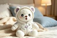 Peluche personnalisée, ours spatial en peluche douce pour la décoration de la maison, cadeau de vacances, OEM ODM, créez votre propre peluche