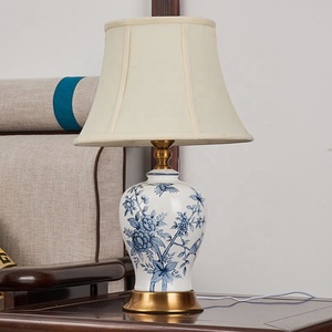 Lámpara <span class=keywords><strong>de</strong></span> Mesa <span class=keywords><strong>de</strong></span> <span class=keywords><strong>Cerámica</strong></span> Moderna para Dormitorio, Lámpara <span class=keywords><strong>de</strong></span> Noche <span class=keywords><strong>de</strong></span> Porcelana Azul y Blanca Hecha a Mano para Decoración del Hogar, Sala <span class=keywords><strong>de</strong></span> Estar - Product Image 4