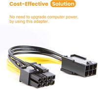 Câble adaptateur d'alimentation PCIe Express 6 broches vers 8 broches CableCreation