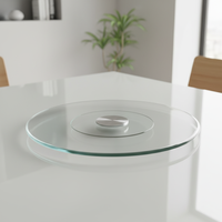 6 mm Glas-Bankett-Tischplatte Gehärtetes Glas Drehbare Lazy Susan Drehplatte