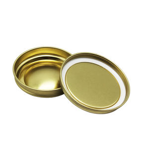 Boîte en fer blanc <span class=keywords><strong>caviar</strong></span> emballée sous vide pour 10g 20g 30g 50g <span class=keywords><strong>100g</strong></span> 125g 250g 500g forme ronde couleur or - Product Image 5