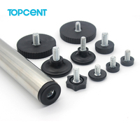 TOPCENT M6 M8 vis à boulon fileté personnalisée pieds de meubles pieds de nivellement réglables pour cuisine salle à manger salle de bain acier Nylon