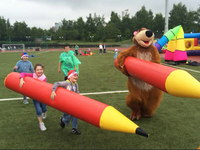 Crayon géant gonflable en PVC amusant pour jeu de team building, 3m de long, écologique, certifié CE, grande capacité, couleur personnalisable pour