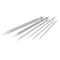 Pipeta serológica desechable de 2 ml, pipeta de laboratorio graduada de plástico para transferencia de líquidos y muestreo en laboratorio