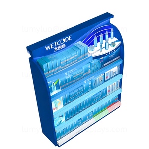 Exhibidor de Piso de Madera con Iluminación LED para Productos de Cuidado de la Piel de Alta Gama, Estantes para Cosméticos, Gabinete para Supermercados, Tiendas de Belleza y Comercios Minoristas - Product Image 4