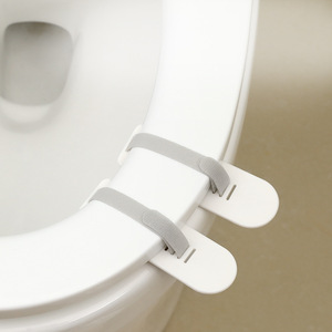 Toilet Seat Lifter White ABS Material With Adhesive Straps For Easy Installation - Product Image 3