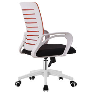 Kostenlose Probe Mesh-Komponente Schlaf Korea Besucher Rolling Hochwertiger Kunststoff Weiß Chrom Stahl Rücken Ergo Bürostuhl In Taiwan - Product Image 3