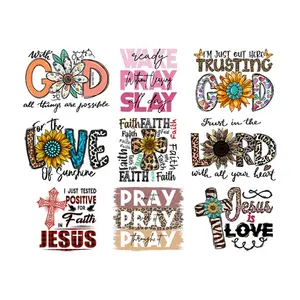 Christus Heat Transfer Ontwerpen Voor T-shirts Printable Warmteoverdracht Vinyl Groothandel Voorraad Heat Transfers