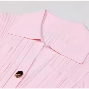 Elegante Vestido de Verano para Mujer, Estilo Bodycon Midi Plisado con Aberturas y Volantes, Ideal para Fiestas Casuales - Product Image 5