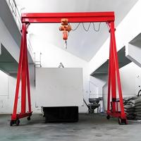 Mini-grue portative 2T 3T 5T avec roues de déplacement pour atelier d'usine